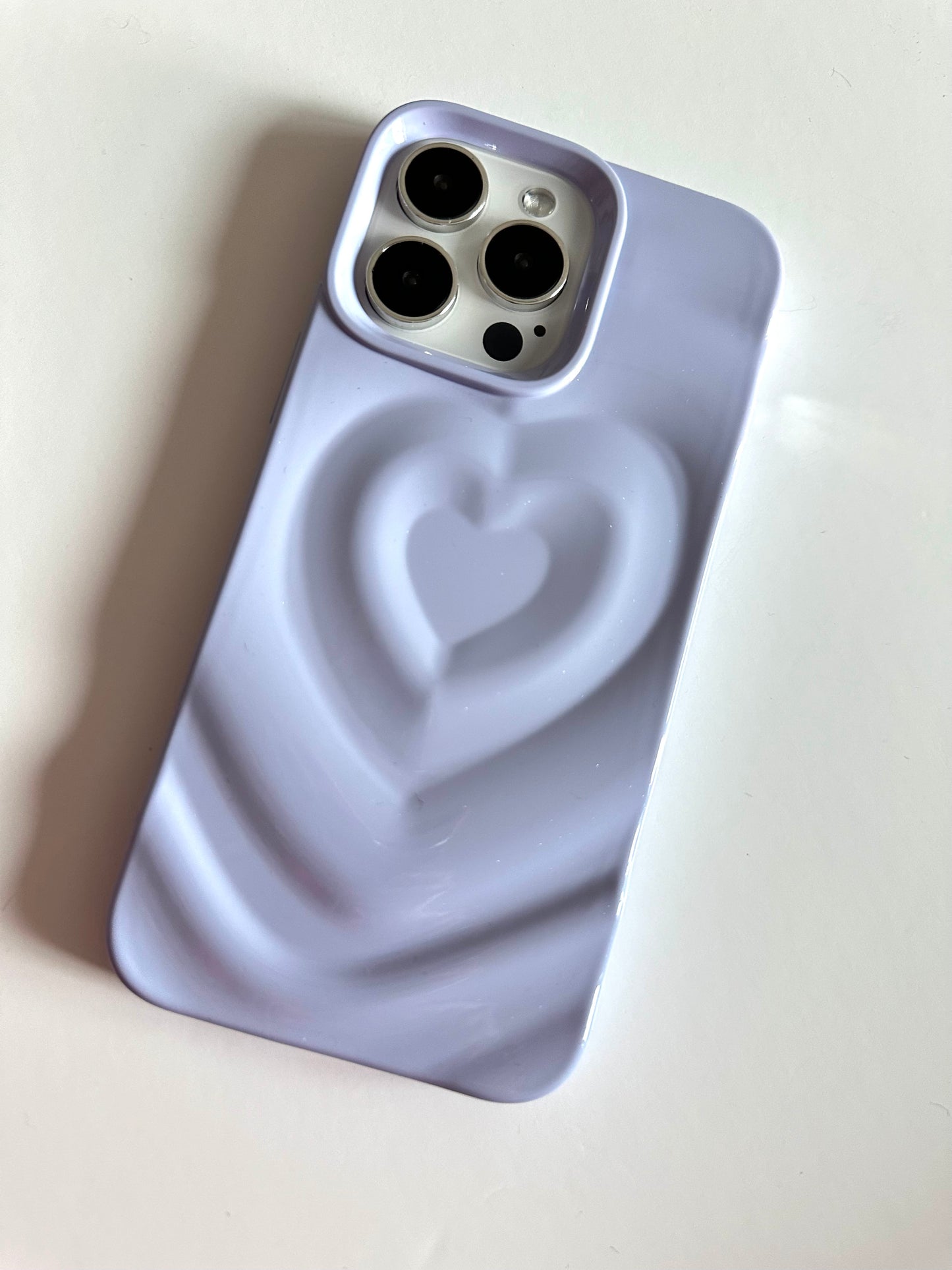 3D Heart Embrace Violet Haze Phone Case