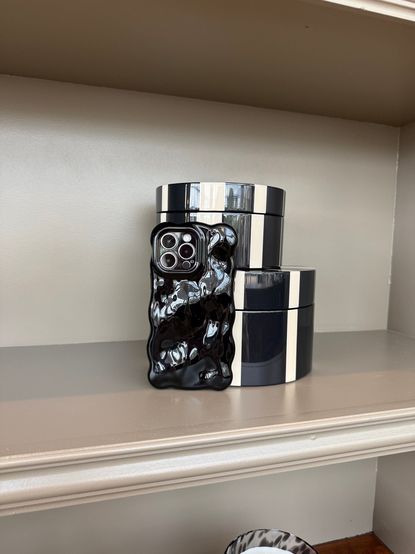 Midnight Black Bubble Phone Case