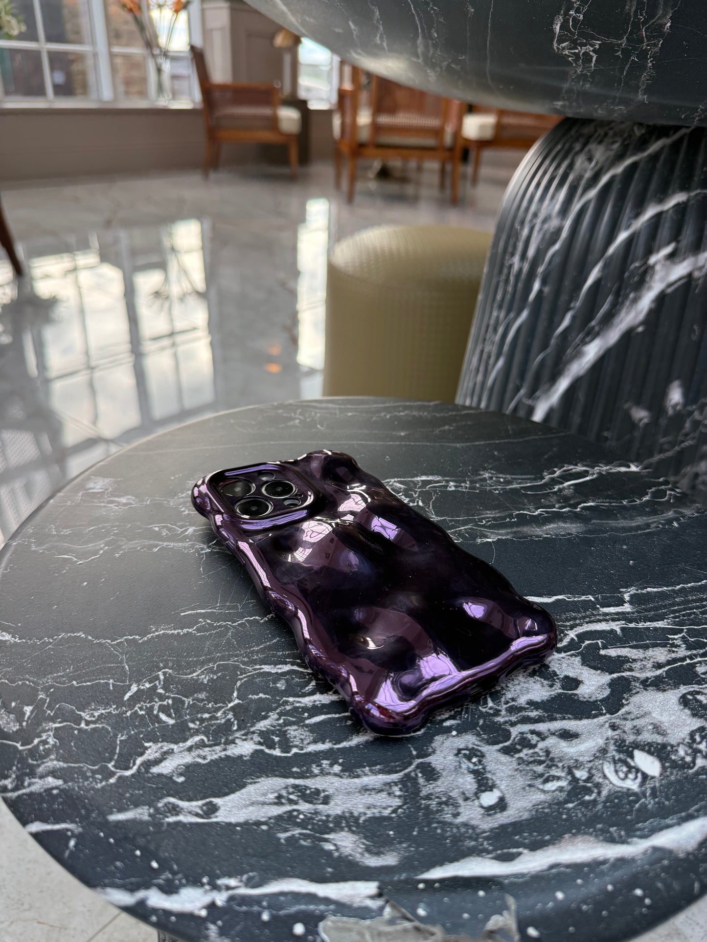 Midnight Plum Bubble Phone Case
