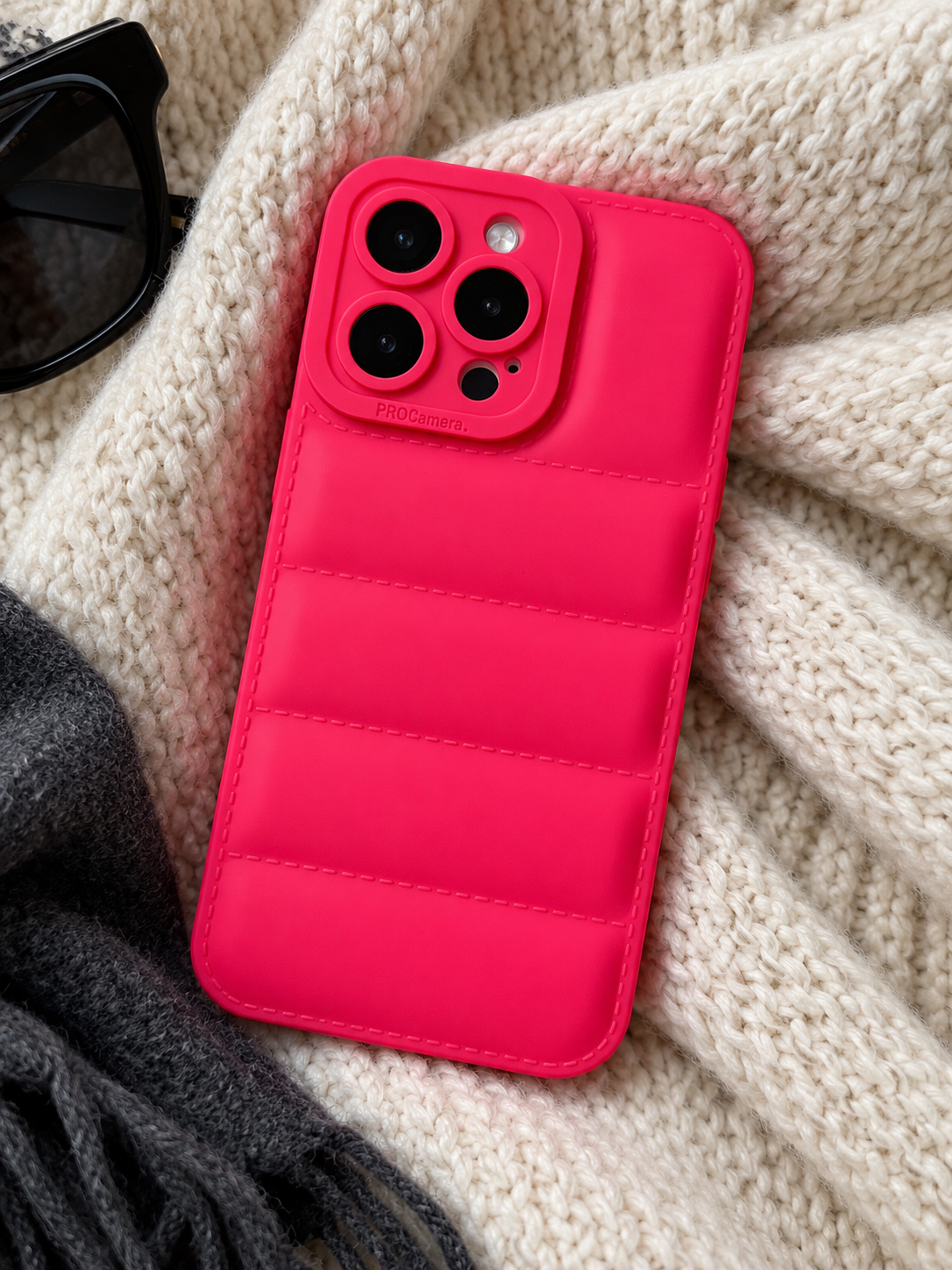 Pink Quilted iPhone Case