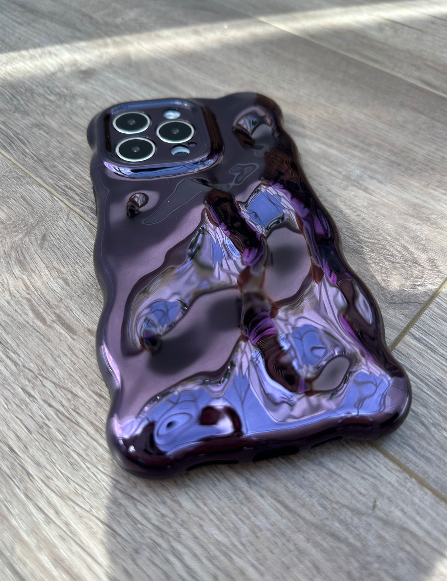 3D Bubble Bliss Metallic Purple Phone Case