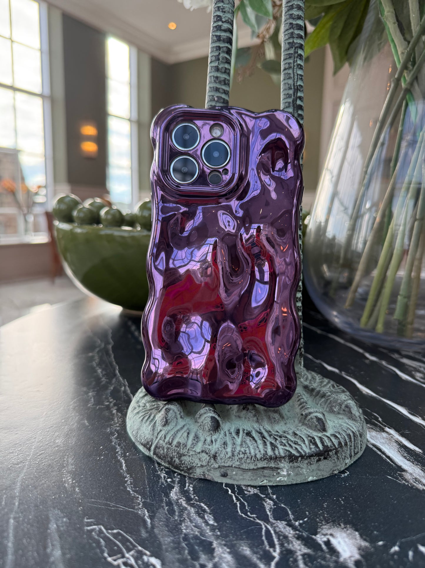 Midnight Plum Bubble Phone Case