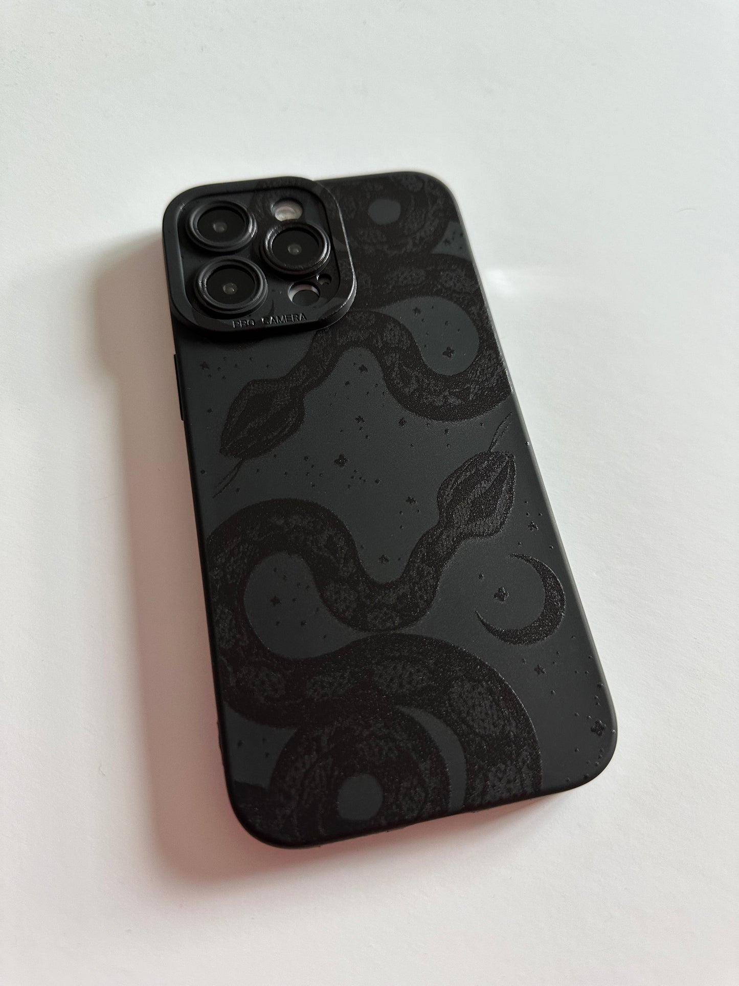 Serpent Charm Black Phone Case