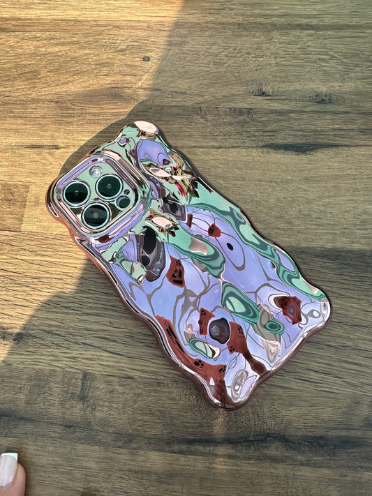 3D Bubble Bliss Metallic Rose Gold Phone Case