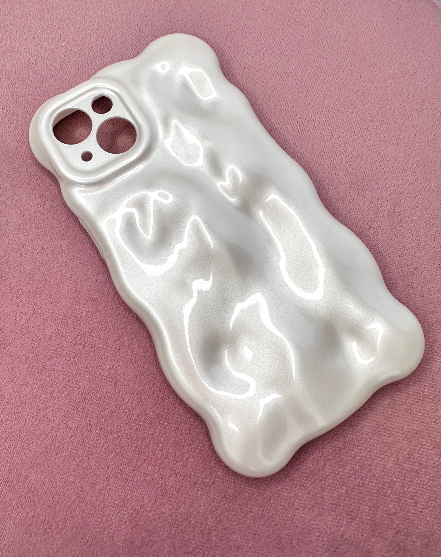 3D Bubble Bliss Pearly White Phone Case