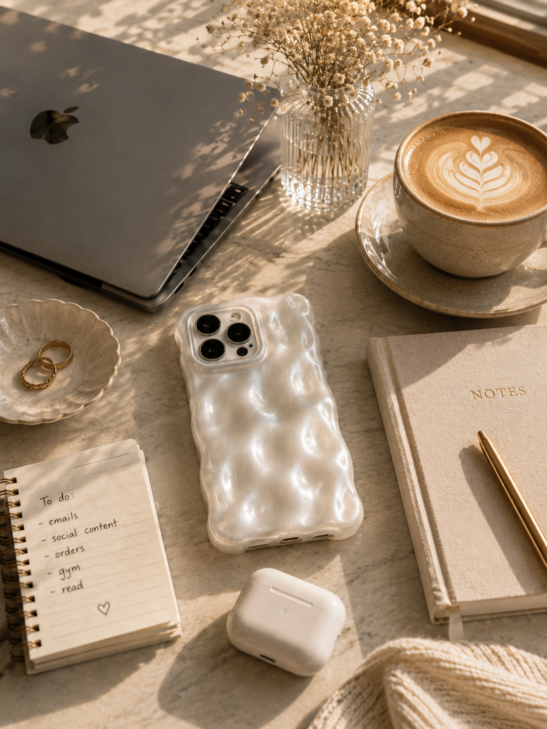 Pearly White Bubble iPhone Case