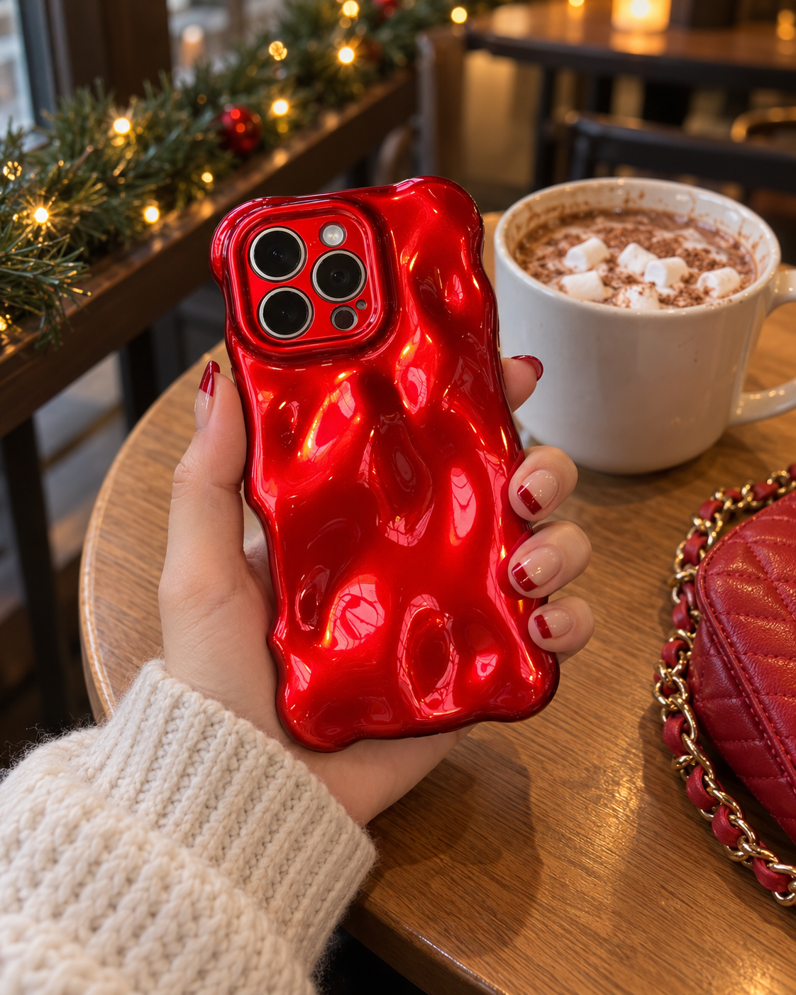 Red Bauble Bubble iPhone Case