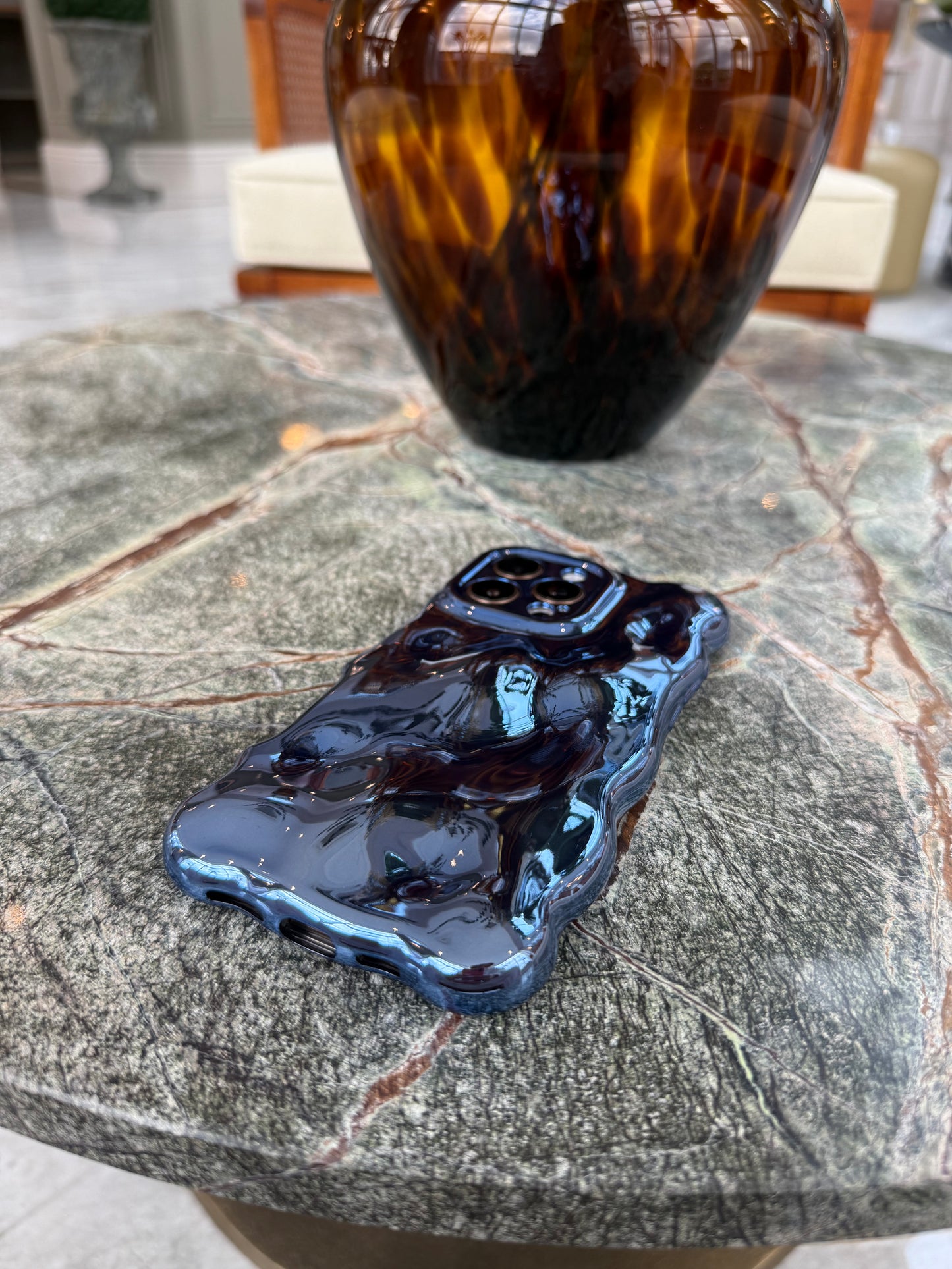 Electric Blue Bubble Phone Case