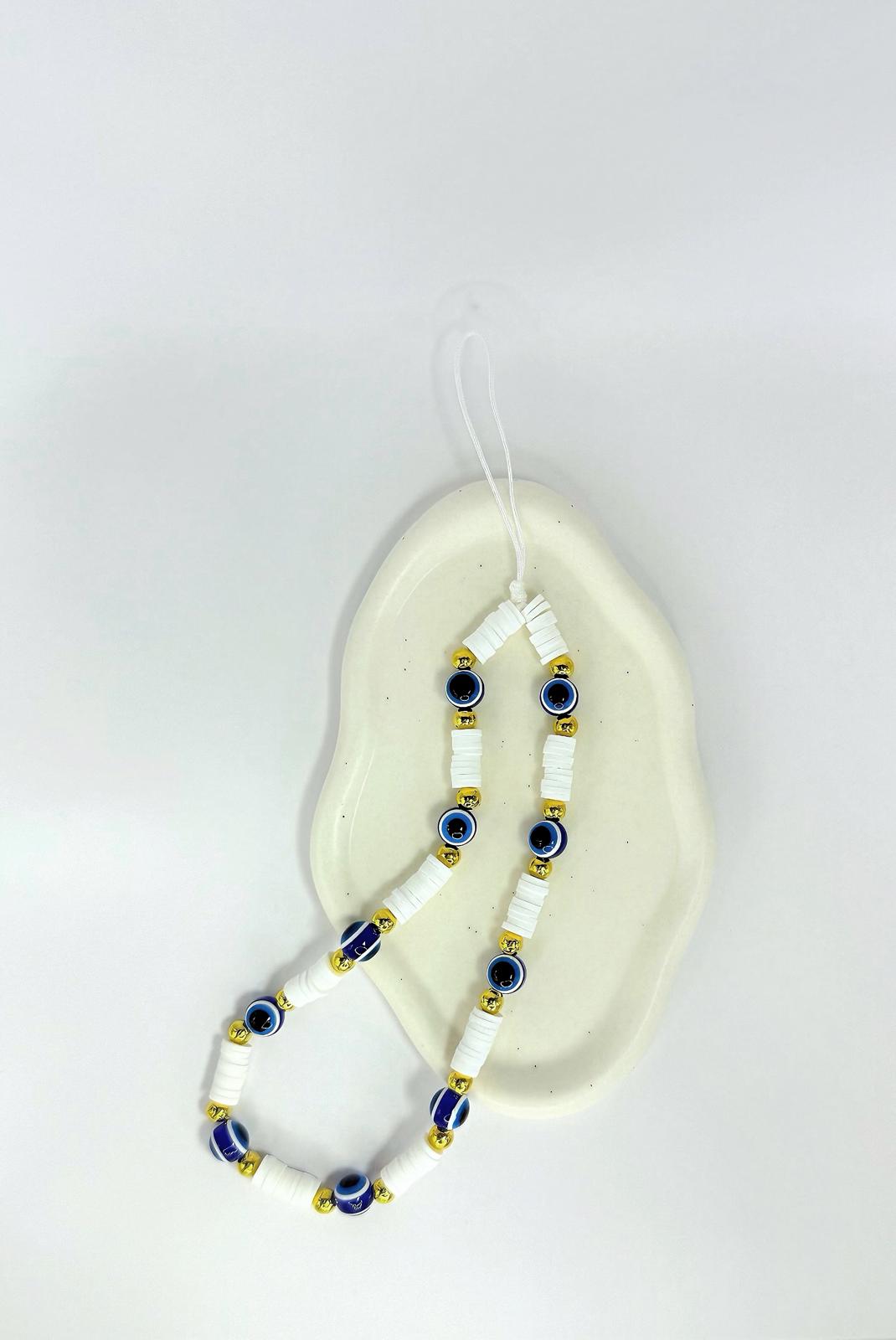 Evil Eye Beaded Phone Wrist Strap