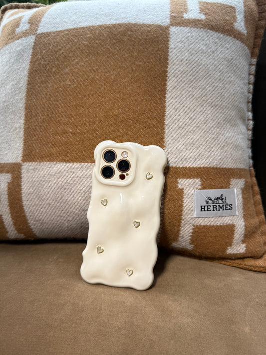 Vanilla Heart Bubble Phone Case
