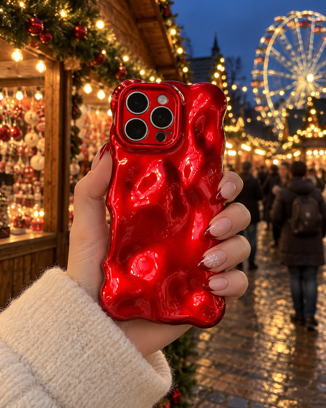 Red Bauble Bubble iPhone Case