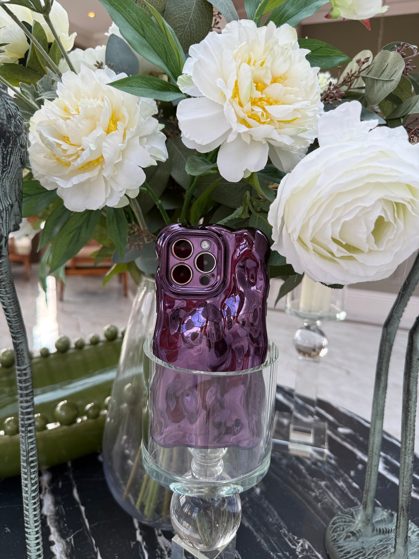 Midnight Plum Bubble Phone Case