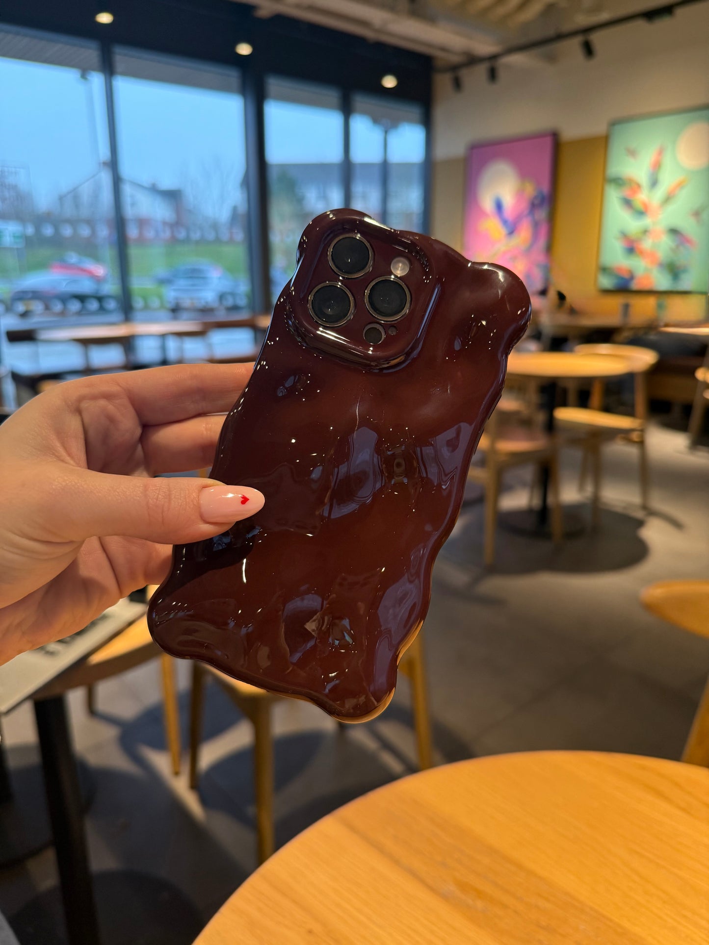 3D Bubble Bliss Burgundy Phone Case