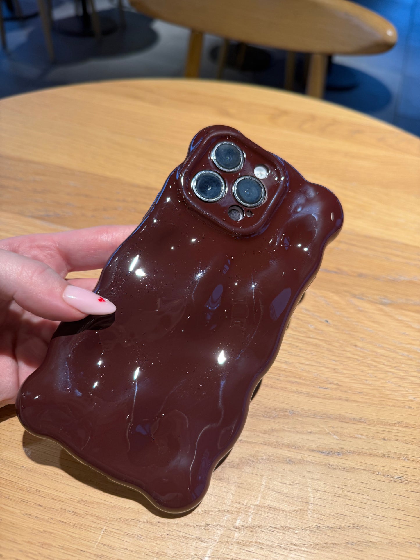 3D Bubble Bliss Burgundy Phone Case