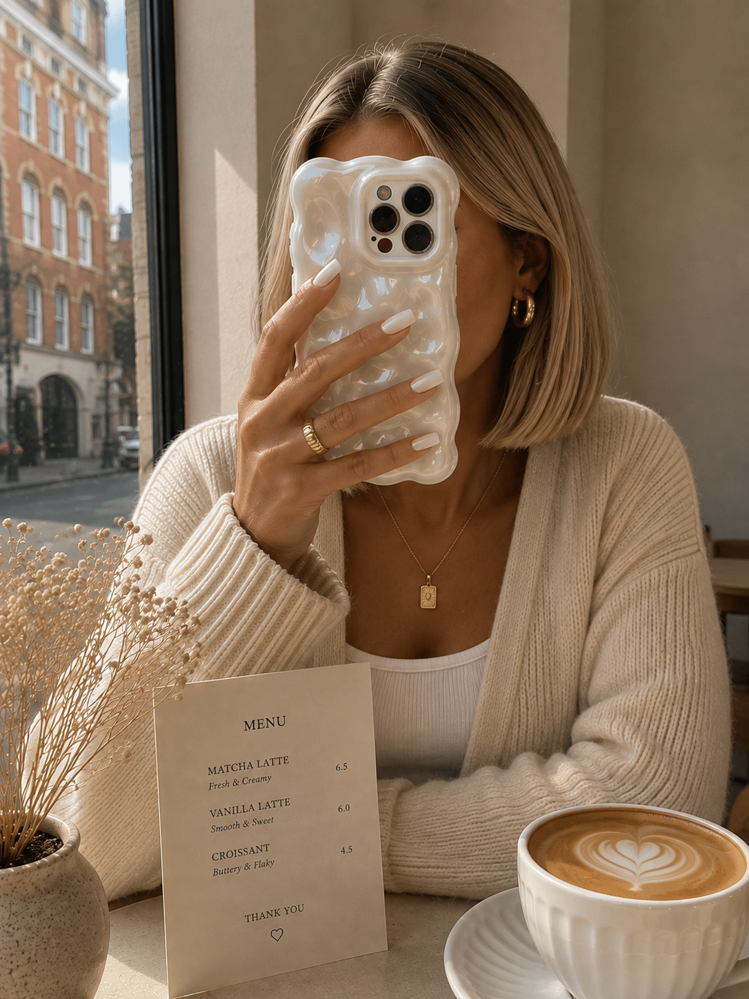 Pearly White Bubble iPhone Case