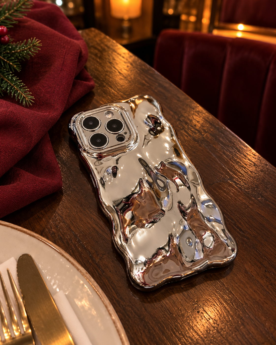 Silver Belle Bubble iPhone Case