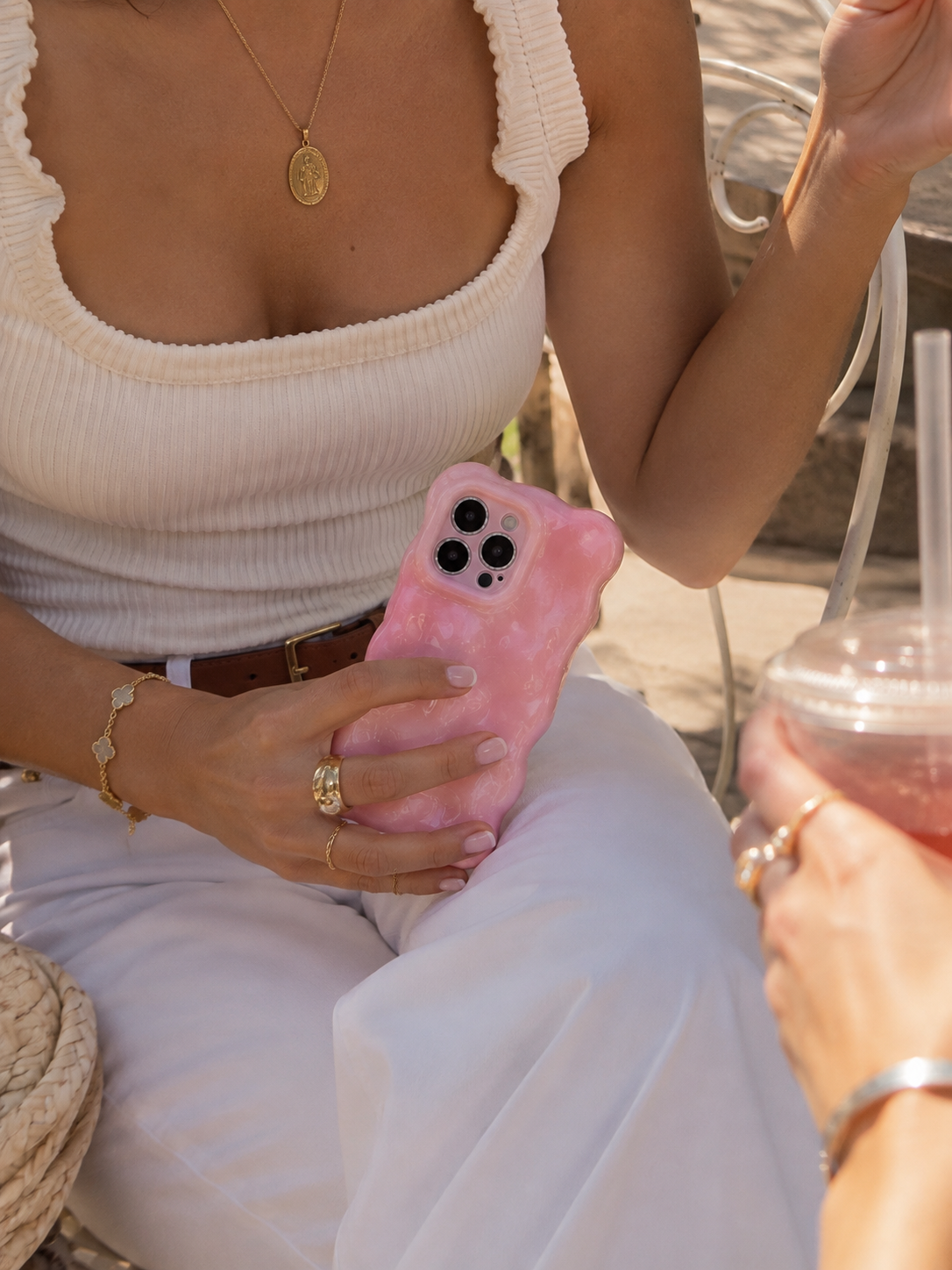Strawberry Milk Bubble iPhone Case