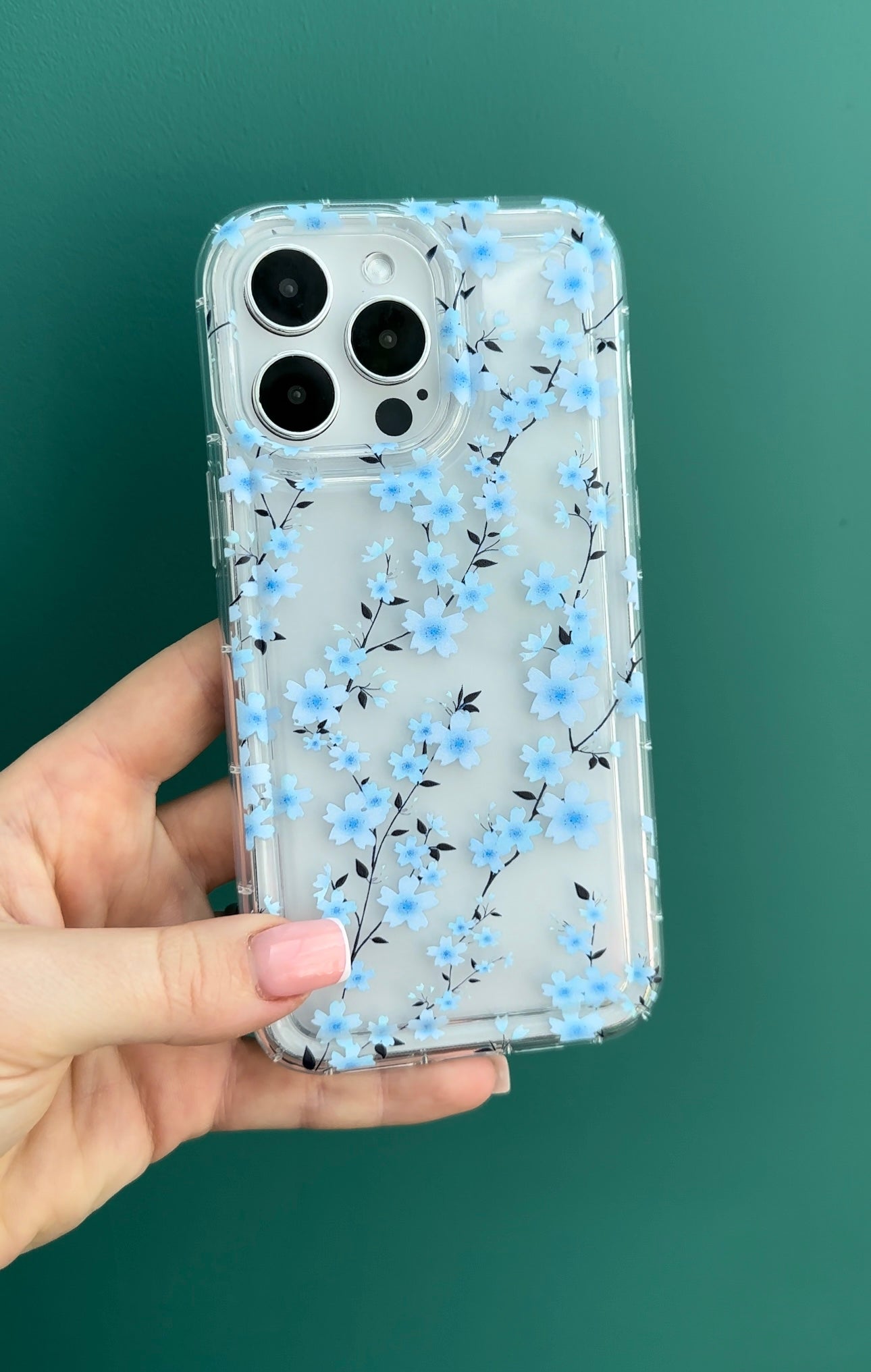 Cherry Blossom Blue Phone Case