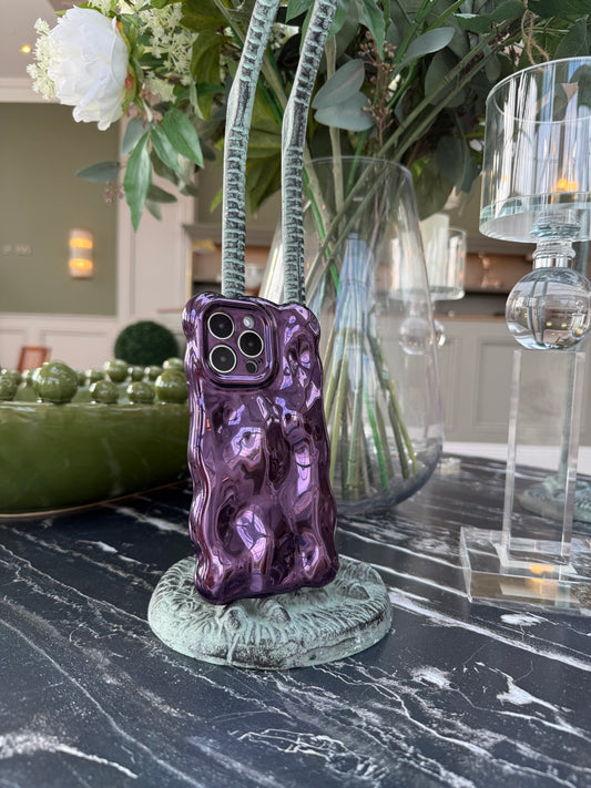 Midnight Plum Bubble Phone Case