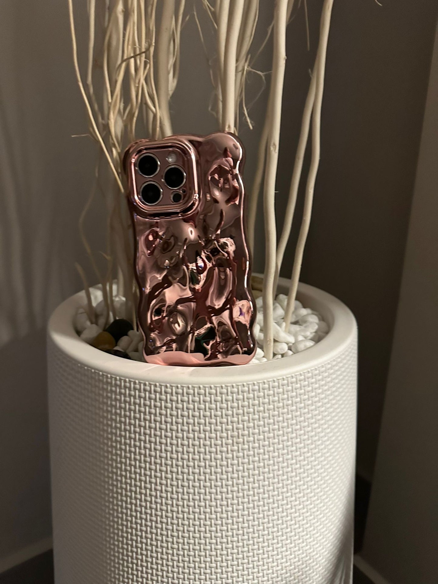 3D Bubble Bliss Metallic Rose Gold Phone Case