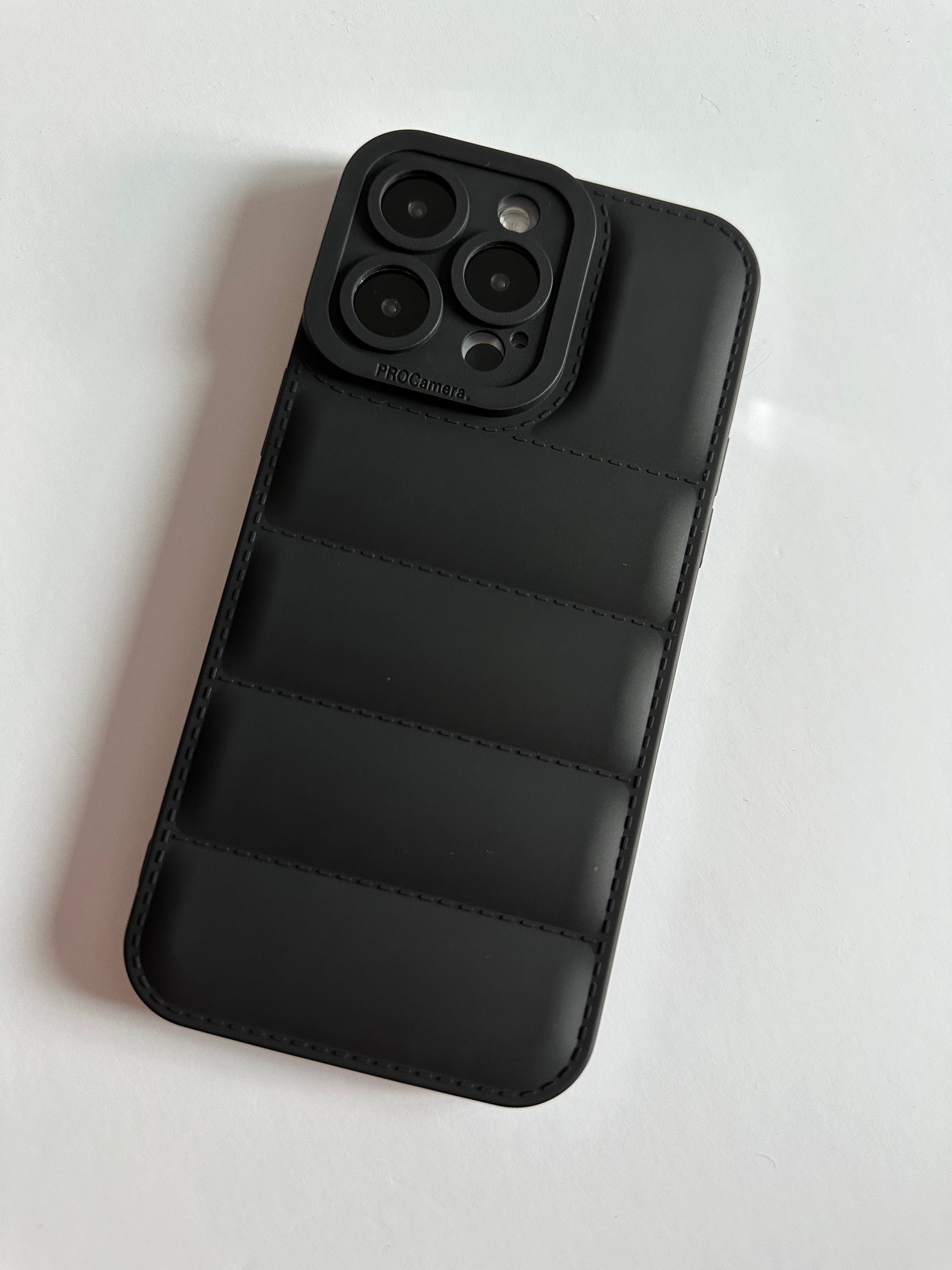 Quilted Black Phone Case Quilted Black Phone Case