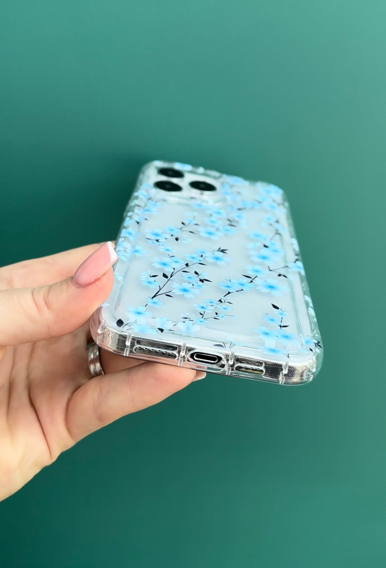 Cherry Blossom Blue Phone Case