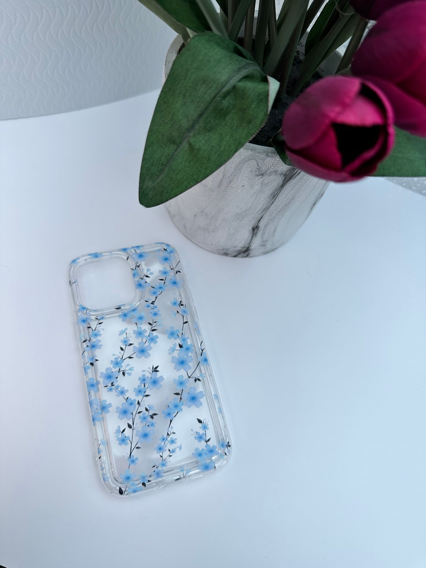 Cherry Blossom Blue Phone Case