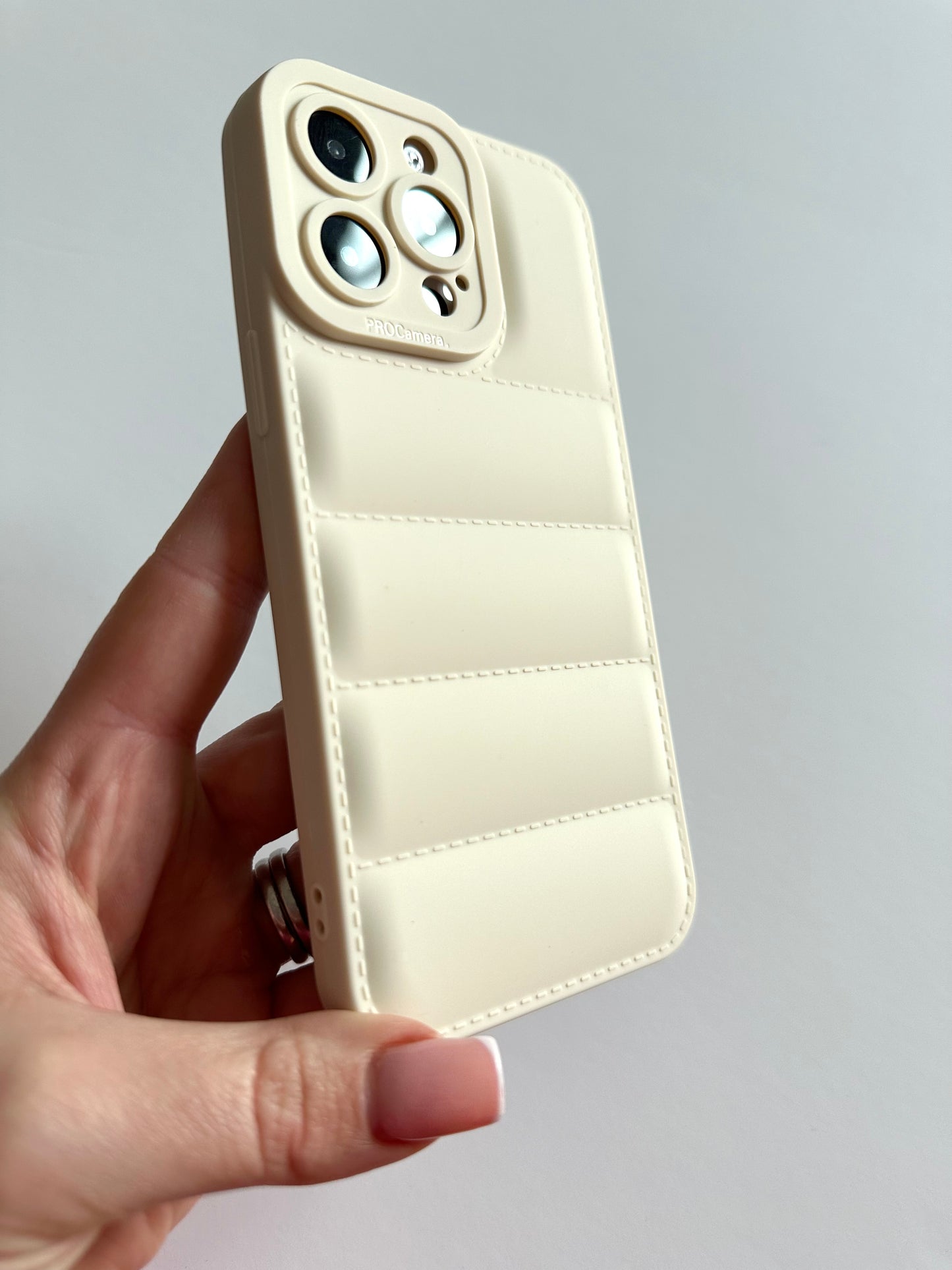 Quilted Cream Phone Case