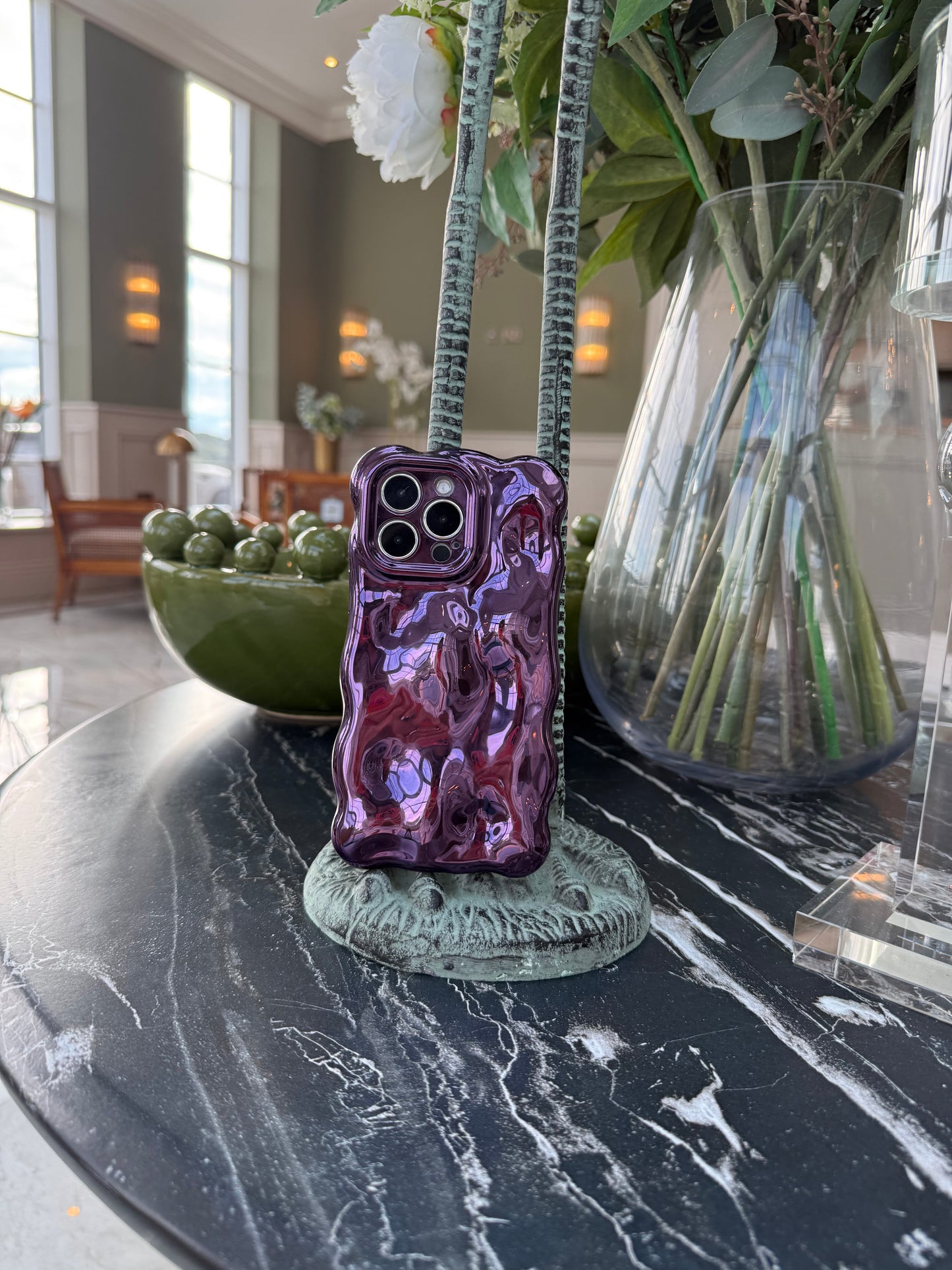 Midnight Plum Bubble Phone Case