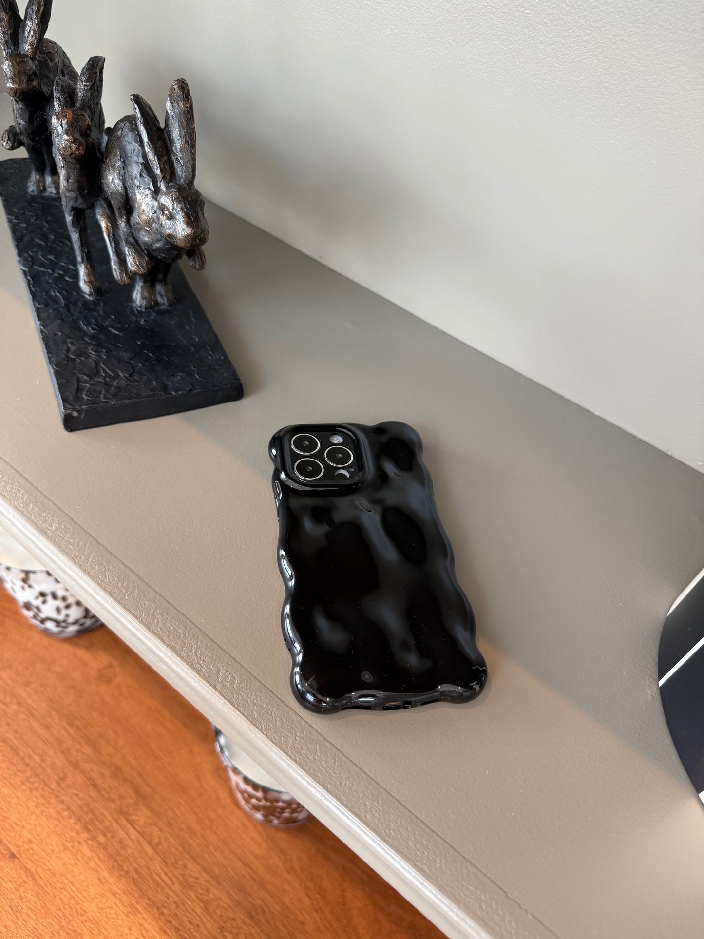 Midnight Black Bubble Phone Case