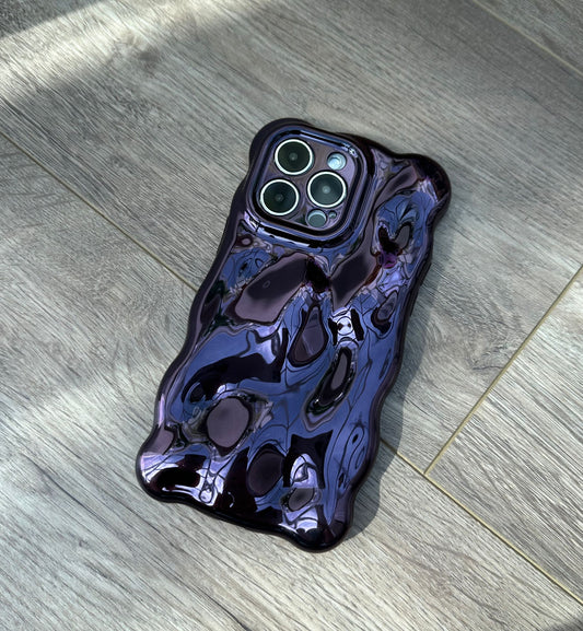 3D Bubble Bliss Metallic Purple Phone Case