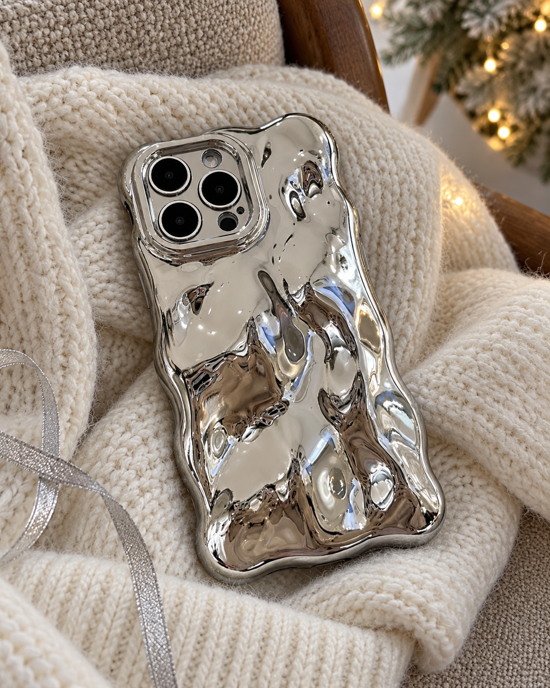 Silver Belle Bubble iPhone Case