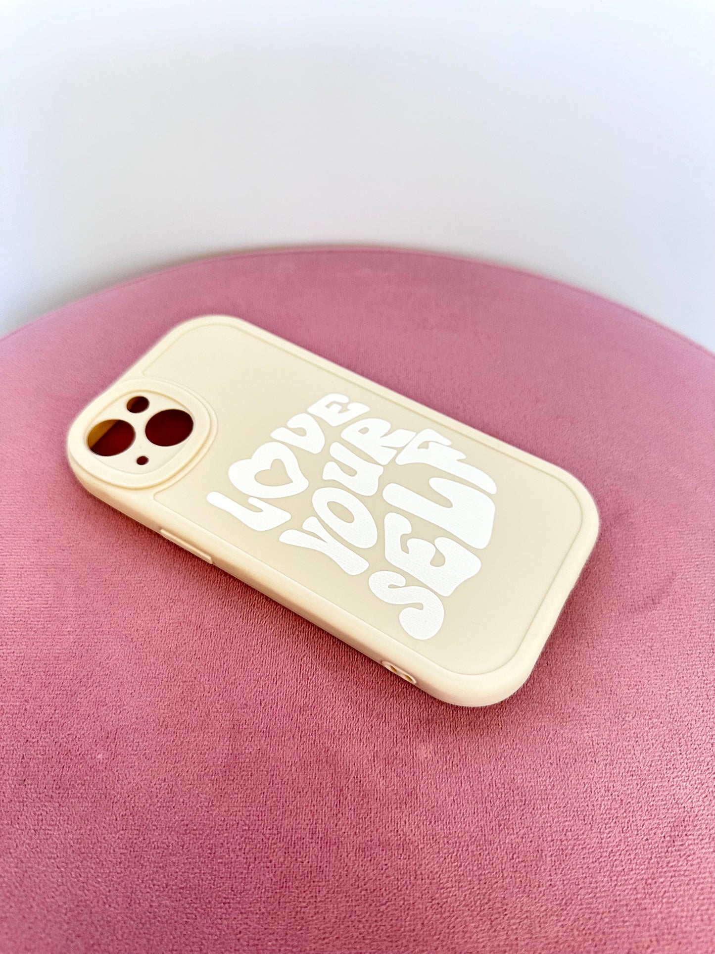 "Love Yourself” Cream Phone Case