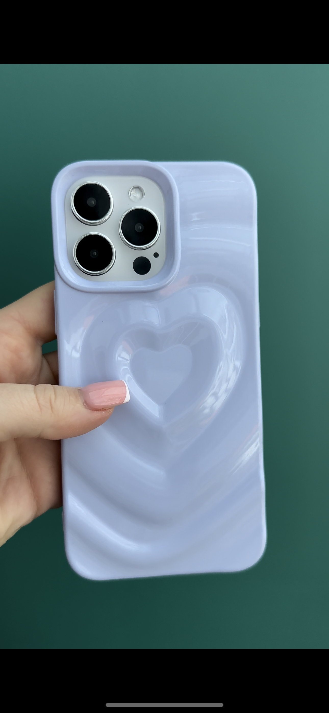 3D Heart Embrace Violet Haze Phone Case