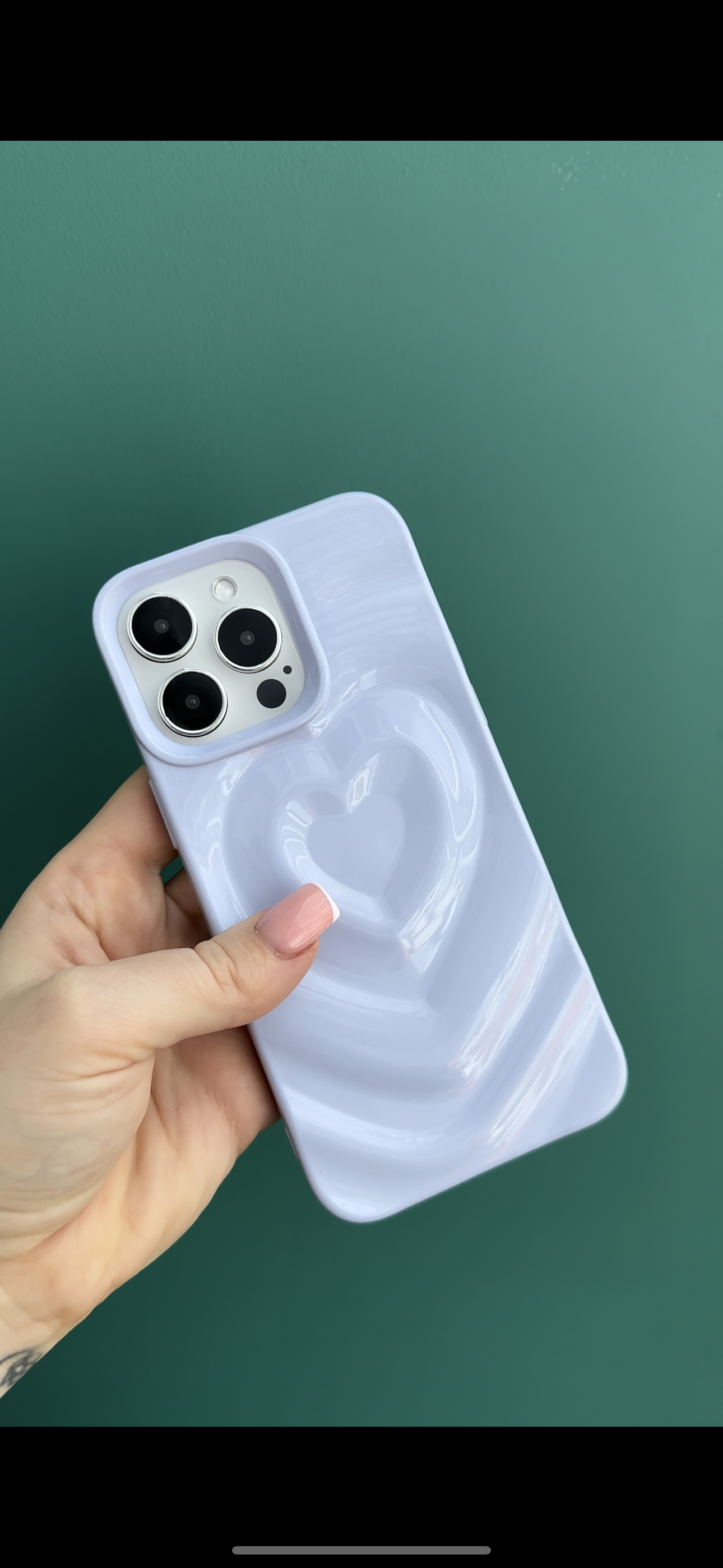 3D Heart Embrace Violet Haze Phone Case