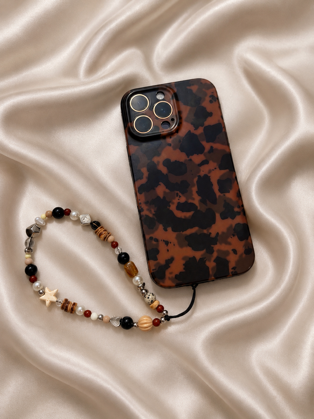 Espresso Martini Beaded Phone Wrist Strap