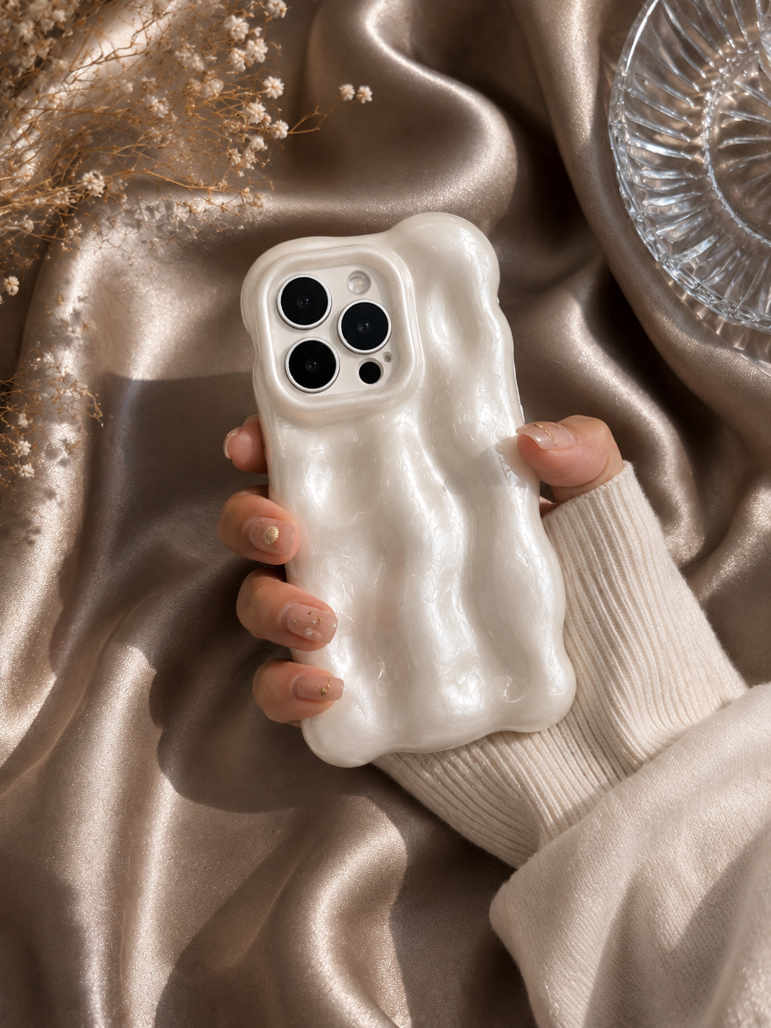 Pearly White Bubble Phone Case