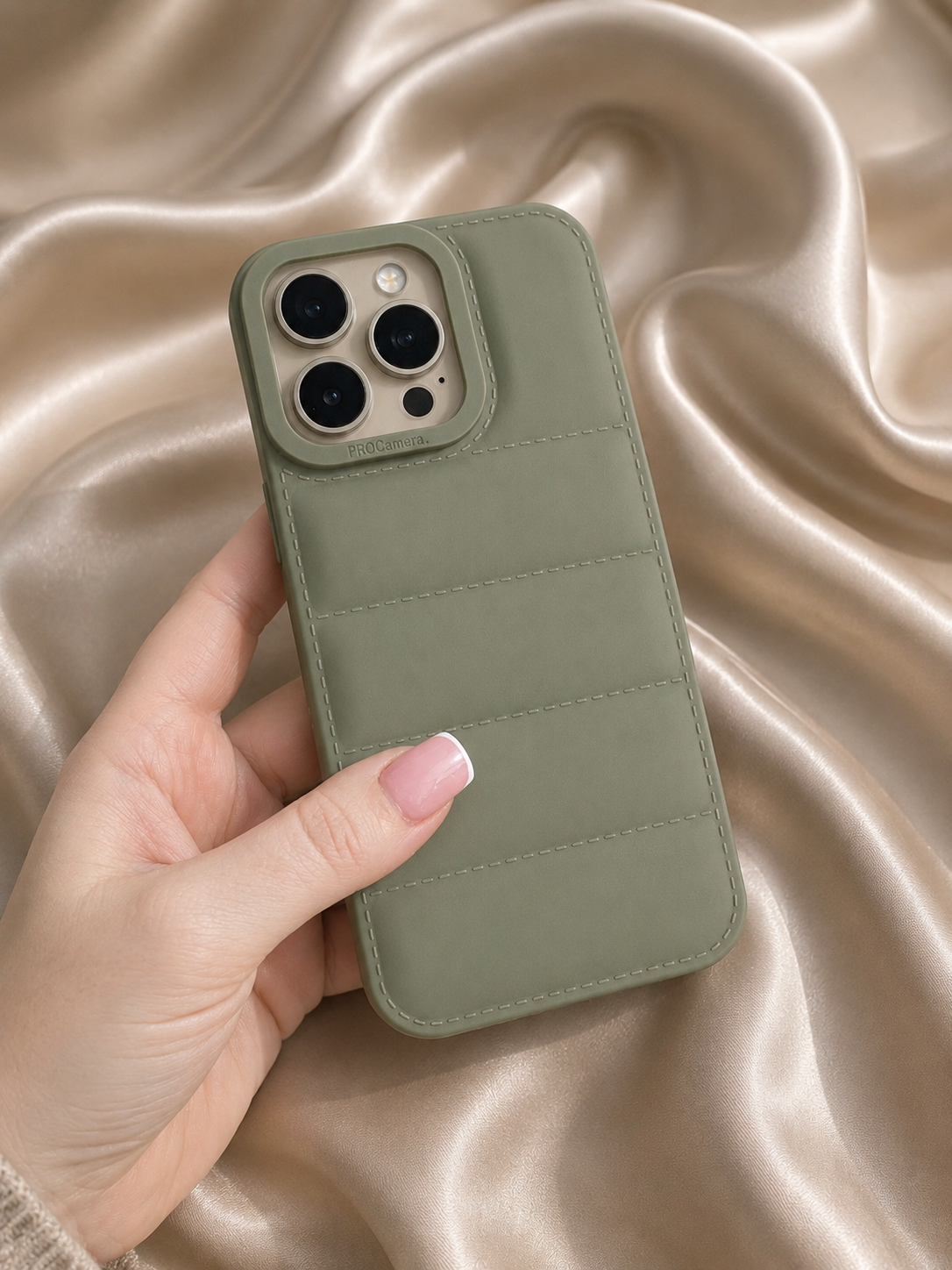 Olive Grove Quilted Phone Case