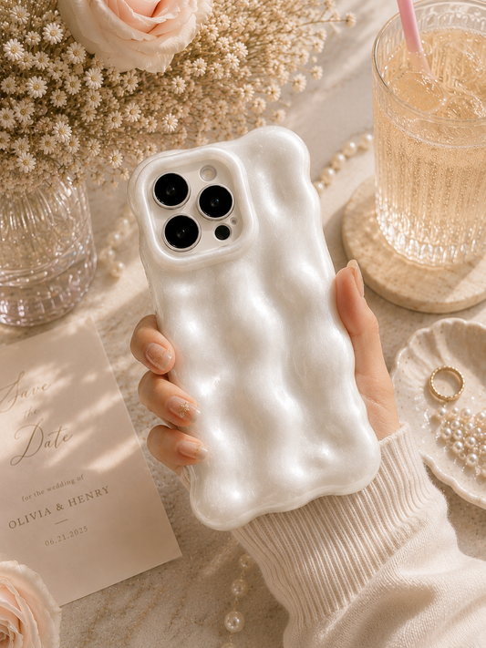 Pearly White Bubble Phone Case