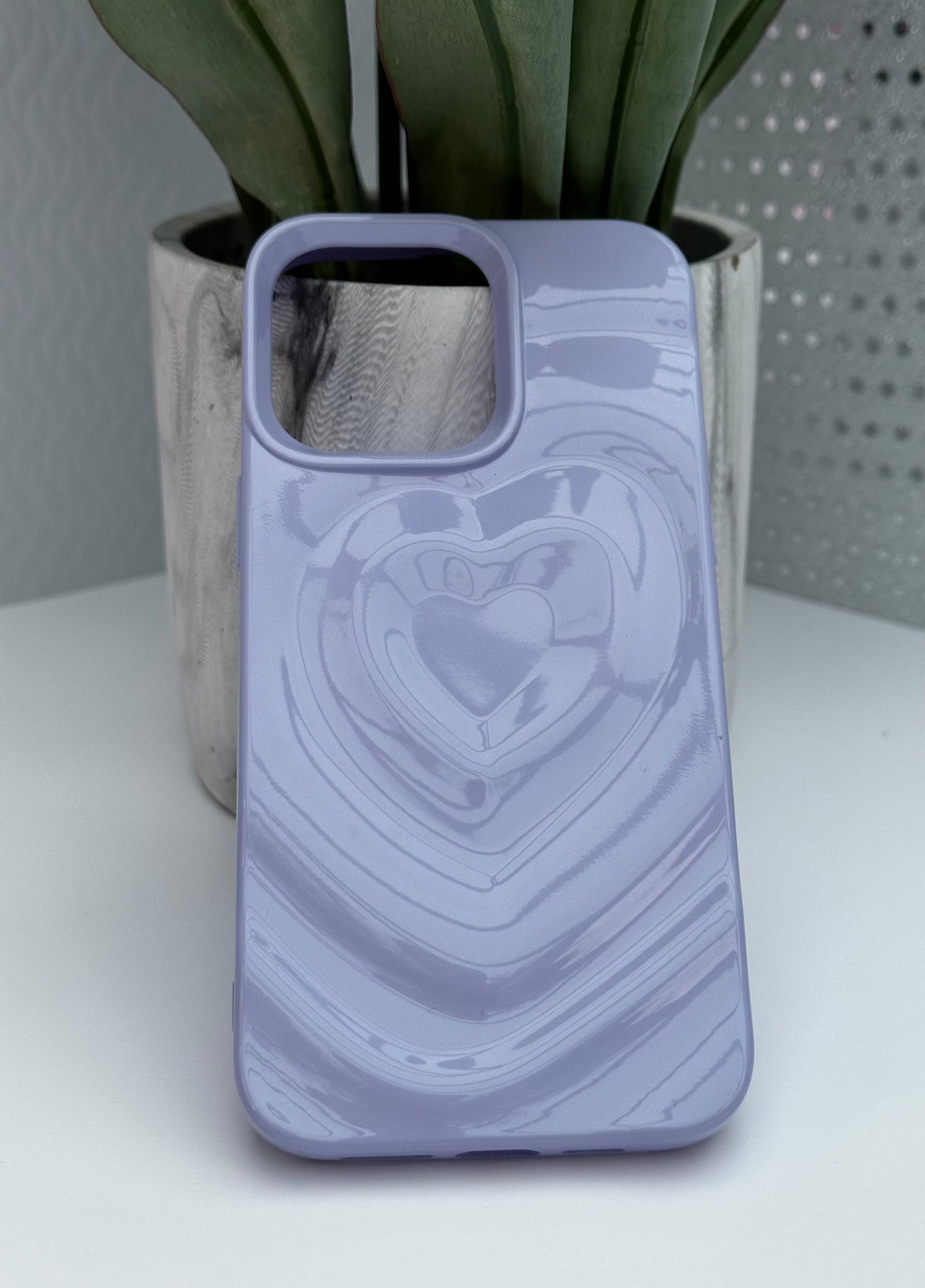 3D Heart Embrace Violet Haze Phone Case