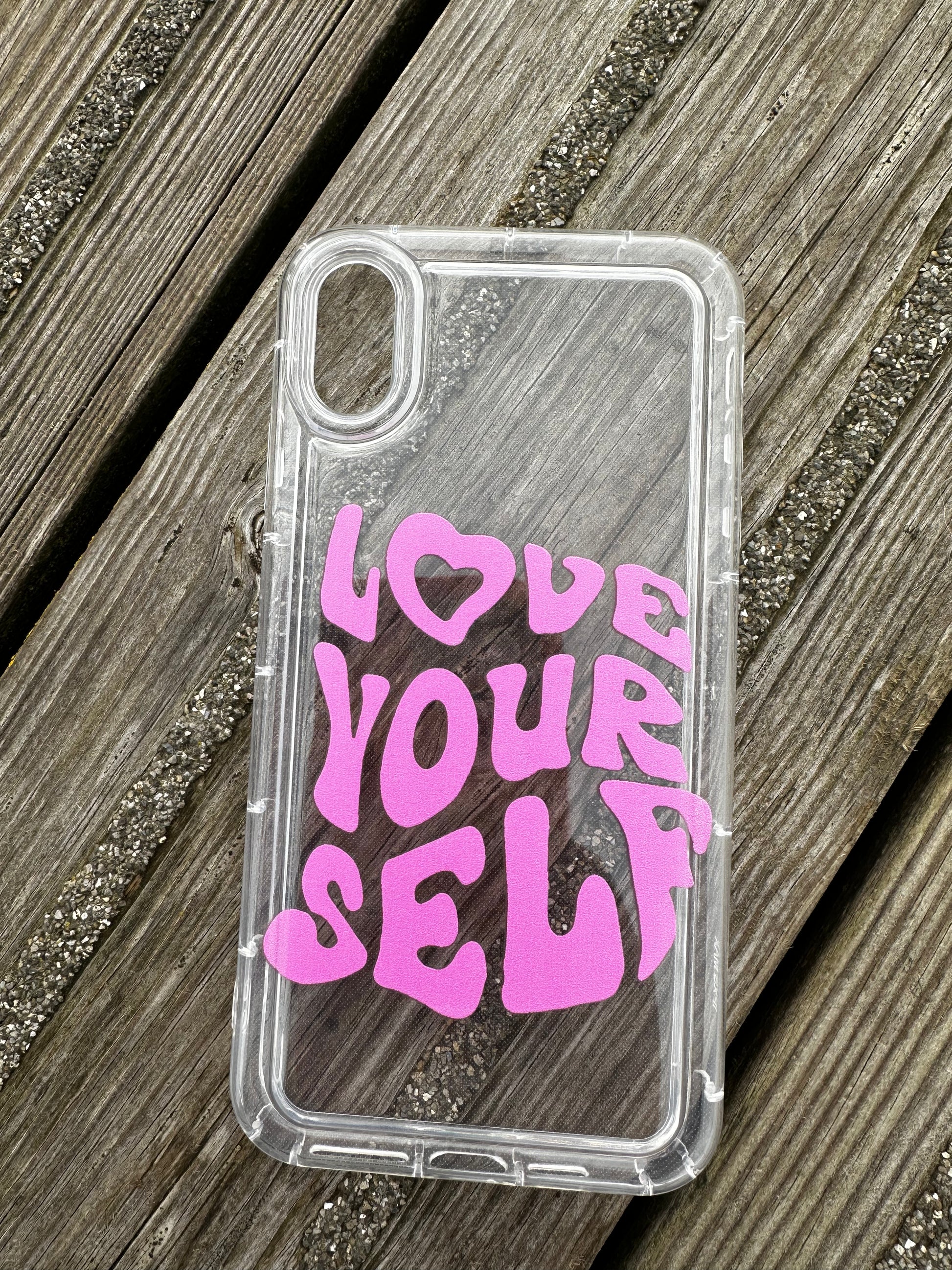 Love Yourself” Clear Phone Case in Pink – Coverly & Co Love Yourself” Clear Phone Case in Pink – Coverly & Co